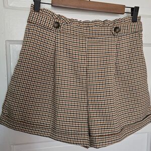 Forever 21 Brown Buffalo Plaid Shorts